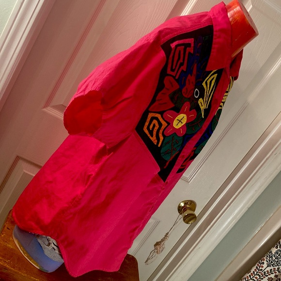 VINTAGE MY NAME IS PANAMA Buttoned Down Fun Rad Retro Vacation Beach Top - Picture 11 of 16